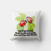 ラディバグ友情引用文おもしろいBFFオールドシニレ クッション (正面)