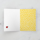 ラディバグ名前をカスタムする誕生日カード カード (内部)