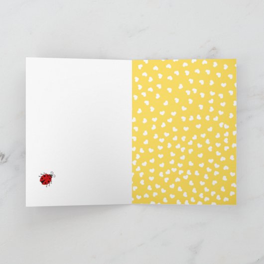 ラディバグ名前をカスタムする誕生日カード カード (内部)