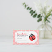 ラディバグ女の子シャワーおむつラッフルチケット エンクロージャーカード (スタンド正面)