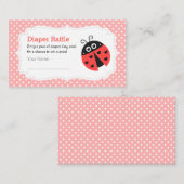 ラディバグ女の子シャワーおむつラッフルチケット エンクロージャーカード (正面/裏面)