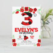 ラディバグ招待状3歳の誕生日 招待状 (スタンド正面)