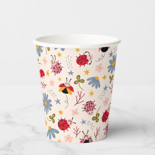 ラディバグ模様ベビーシャワー 紙コップ (正面)
