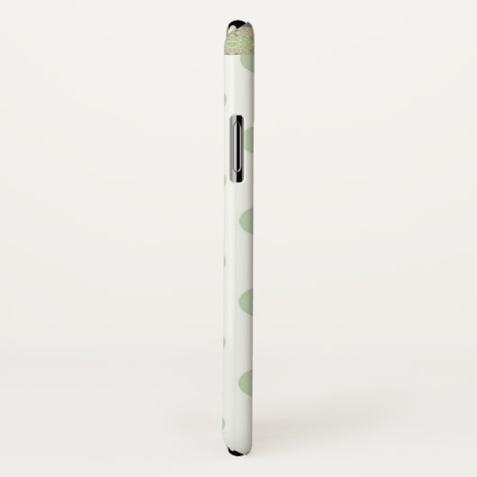 ラディバグ水玉模様かわいい紫の白の緑 Case-Mate iPhoneケース (裏面/右)