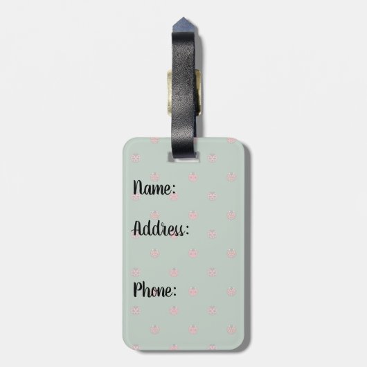 ラディバグ水玉模様ラゲッジタグ ラゲッジタグ (裏面縦)