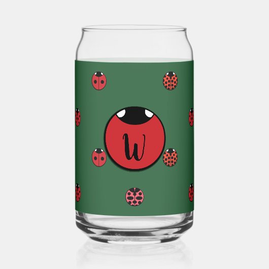 ラディバグ水玉模様 ガラス缶 (正面)