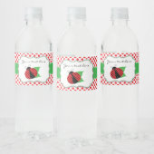 ラディバグ水瓶ラベル – 緑と赤 ペットボトルラベル (ボトル)