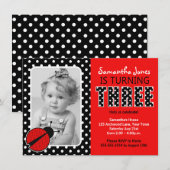 ラディバグ第3誕生日パーティー 招待状 (正面/裏面)