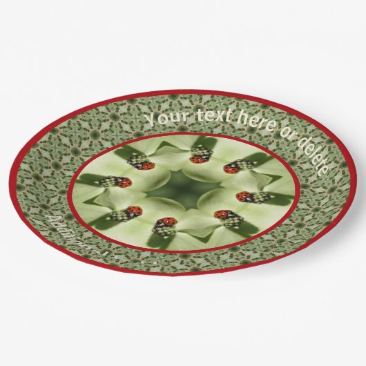 ラディバグ自然アートパーソナライズされたパーティー ペーパープレート (アングル)