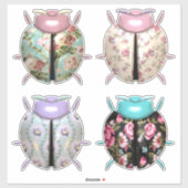 ラディバグ花の柄かわいい シール (シート)