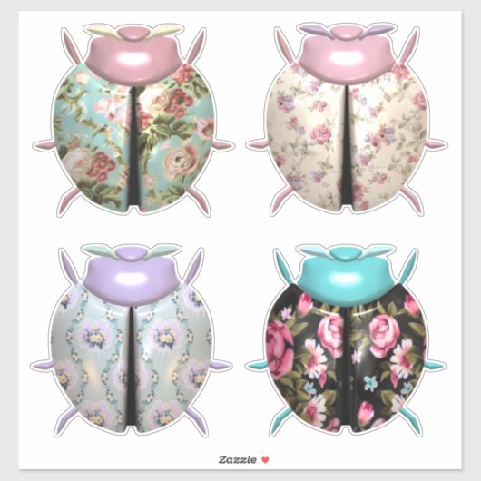 ラディバグ花の柄かわいい シール (シート)