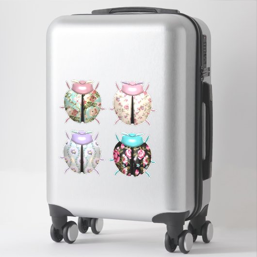 ラディバグ花の柄かわいい シール (スーツケース)