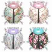 ラディバグ花の柄かわいい シール (正面)