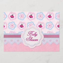 ラディバグ花赤ちゃんシャワー 招待状