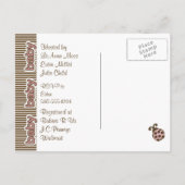 ラディバグ葉書ベビーシャワー(ピンク) インビテーションポストカード (裏面)