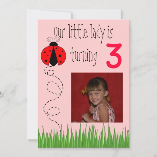 ラディバグ誕生日の招待 招待状 (正面)