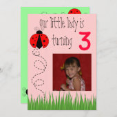 ラディバグ誕生日の招待 招待状 (正面/裏面)