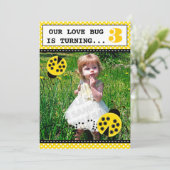 ラディバグ誕生日パーティーの写真招待状 招待状 (スタンド正面)