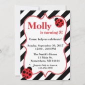 ラディバグ誕生日パーティーの招待 招待状 (正面)