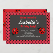 ラディバグ誕生日パーティーの招待 招待状 (正面/裏面)