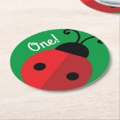 ラディバグ誕生日パーティー ラウンドペーパーコースター (アングル)