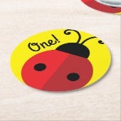 ラディバグ誕生日パーティー ラウンドペーパーコースター (アングル)