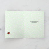 ラディバグ誕生日ポーランドカスタム文字カード カード (内部)