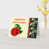 ラディバグ誕生日 カード (黄色い花)