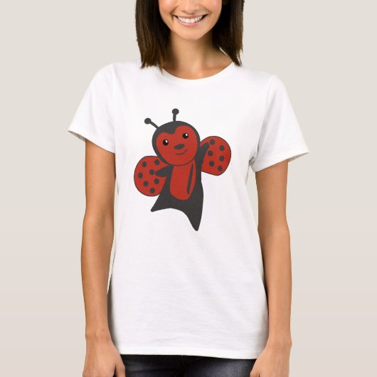 ラディバグ赤かわいい子供へ動物 Tシャツ (正面)