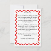 ラディバグ赤ちゃんシャワーかわいいバグの小さな女性 サンキューカード (裏面)