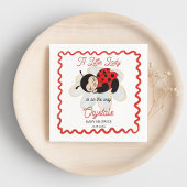 ラディバグ赤ちゃんシャワーかわいい眠るバグデイジー スタンダードカクテルナプキン