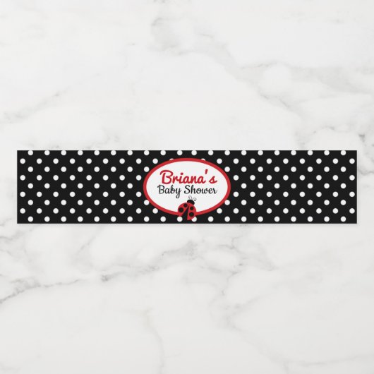 ラディバグ赤ちゃんシャワーまたは誕生日パーティー ペットボトルラベル (シングルラベル)