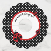 ラディバグ赤ちゃんシャワーまたは誕生日パーティー ワイングラスタグ (正面)