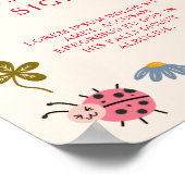 ラディバグ赤ちゃんシャワーカスタムのサイン ポスター (角)