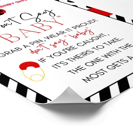 ラディバグ赤ちゃんシャワーサイン ポスター (角)