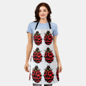 ラディバグ赤黒昆虫ラディバグ エプロン (着用した状態)