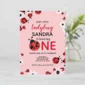 ラディバグ1stベビーガール誕生日招待状 招待状 (スタンド正面)