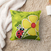 ラディバグ;アシッドグリーン迷彩柄;カモフラージュ クッション (ブランケット)