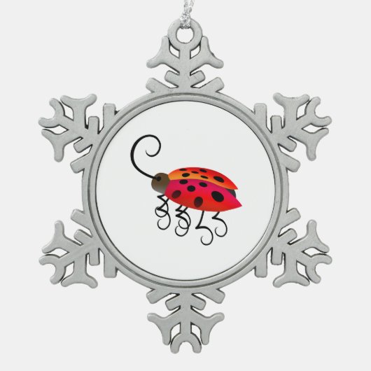 ラディバグ スノーフレークピューターオーナメント (正面)