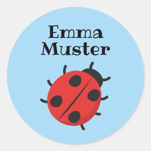 ラディバグ – ライトブルー ラウンドシール (正面)