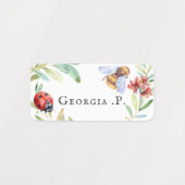 ラディバグ（昆虫）マルハナバチバタフライ | Stick-On Clothing ラベル (デザイン1)