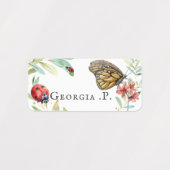 ラディバグ（昆虫）マルハナバチバタフライ | Stick-On Clothing ラベル (デザイン2)