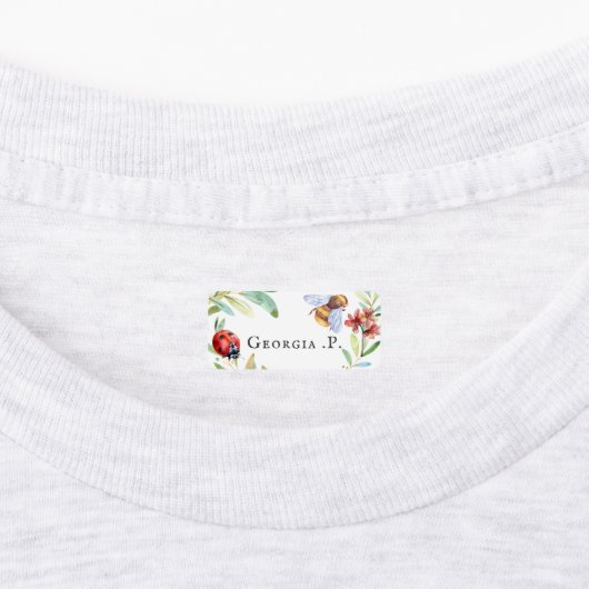 ラディバグ（昆虫）マルハナバチバタフライ | Stick-On Clothing ラベル (貼付)