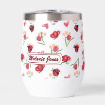 ラディバグ、蝶とチューリップのハートパターン