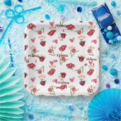 ラディバグ、蝶とチューリップのハートパターン ペーパープレート (パーティー)