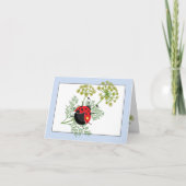 ラディバグ |青かわいらしと白のNotecard ノートカード (正面)