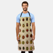 ラディバグLadybirdカブトムシ虫バグ エプロン (着用した状態)