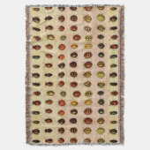 ラディバグLadybirdカブトムシ虫バグ スローブランケット (正面縦)