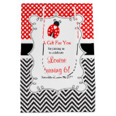 ラディバグLadybird誕生日パーティーありがとう ミディアムペーパーバッグ (裏面)