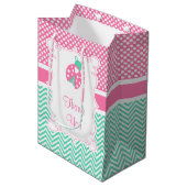 ラディバグLadybird誕生日パーティーありがとう ミディアムペーパーバッグ (正面アングル)